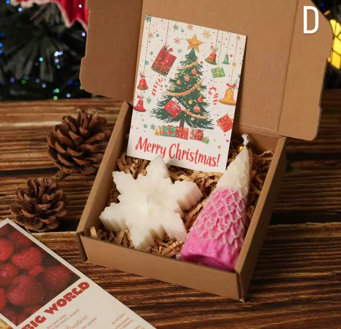 🕯️ Ziemassvētku Sveču Dāvanu Komplekts – Eglīte un Piparkūku Cilvēciņš 🎁 Roku darbs ar svētku aromātu ✨