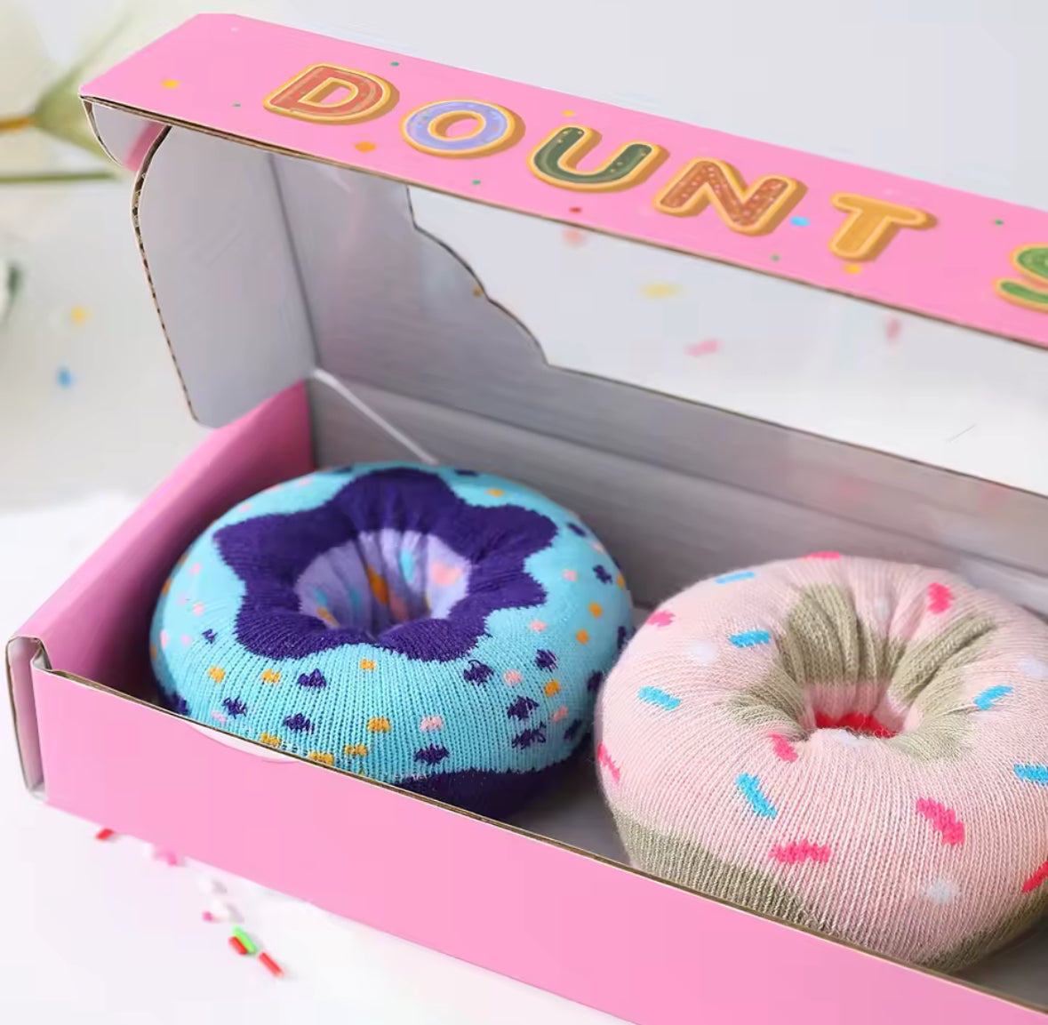🍩 3 pāri krāsainu virtuļu dizaina zeķu – stilīga dāvana gan vīriešiem, gan sievietēm 🧦🎁