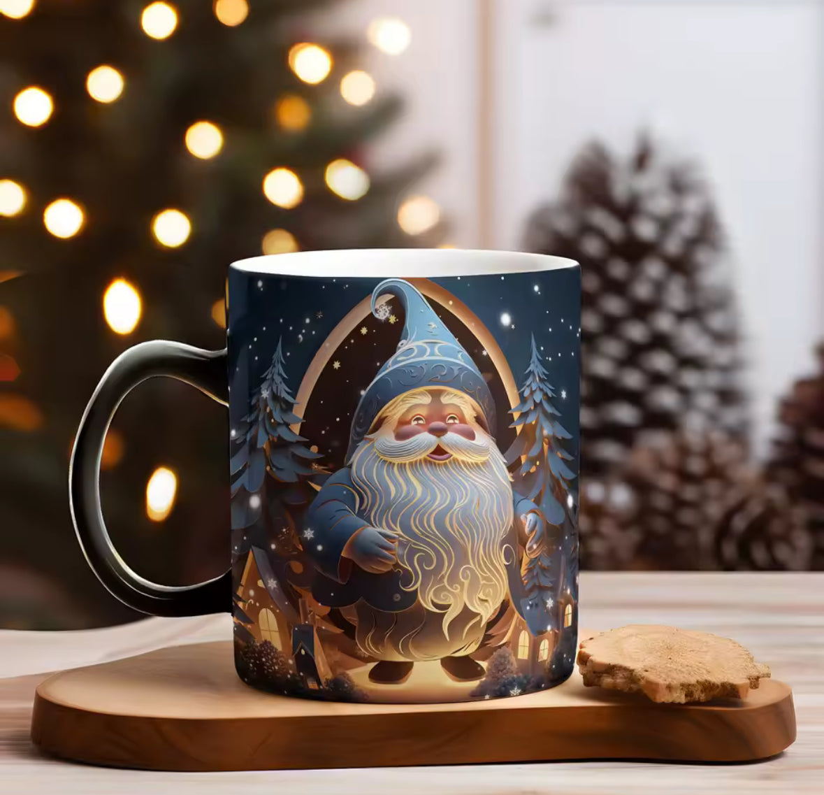 🎅 Ziemassvētku krūze ar maģisko krāsas maiņu – Santa, ziemeļbriedis vai sniegavīrs ☕✨