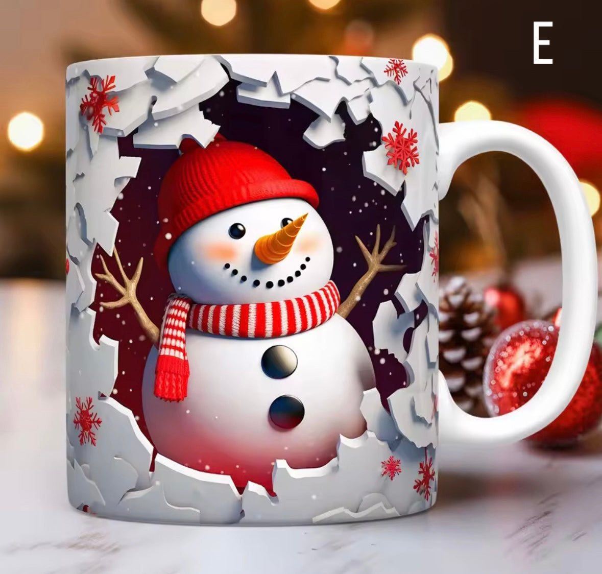 ☕ Ziemassvētku Krūzīšu Kolekcija – Dažādi Dizaini ar Sniegavīriem un Svētku Motīviem (350ml) 🎅✨