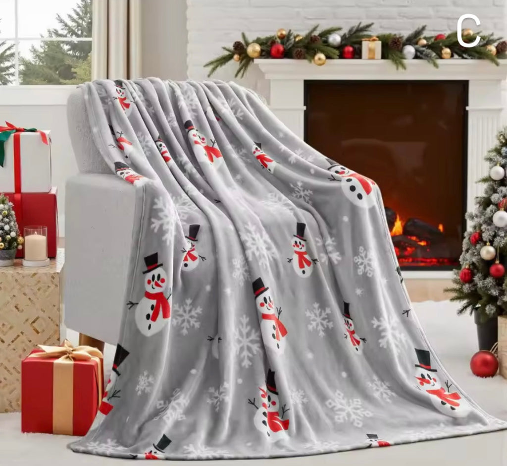 🛋️ Ziemassvētku Flīsa Sega – Mīksta un Silta, Dažādi Dizaini ar Svētku Motīviem 🎅✨