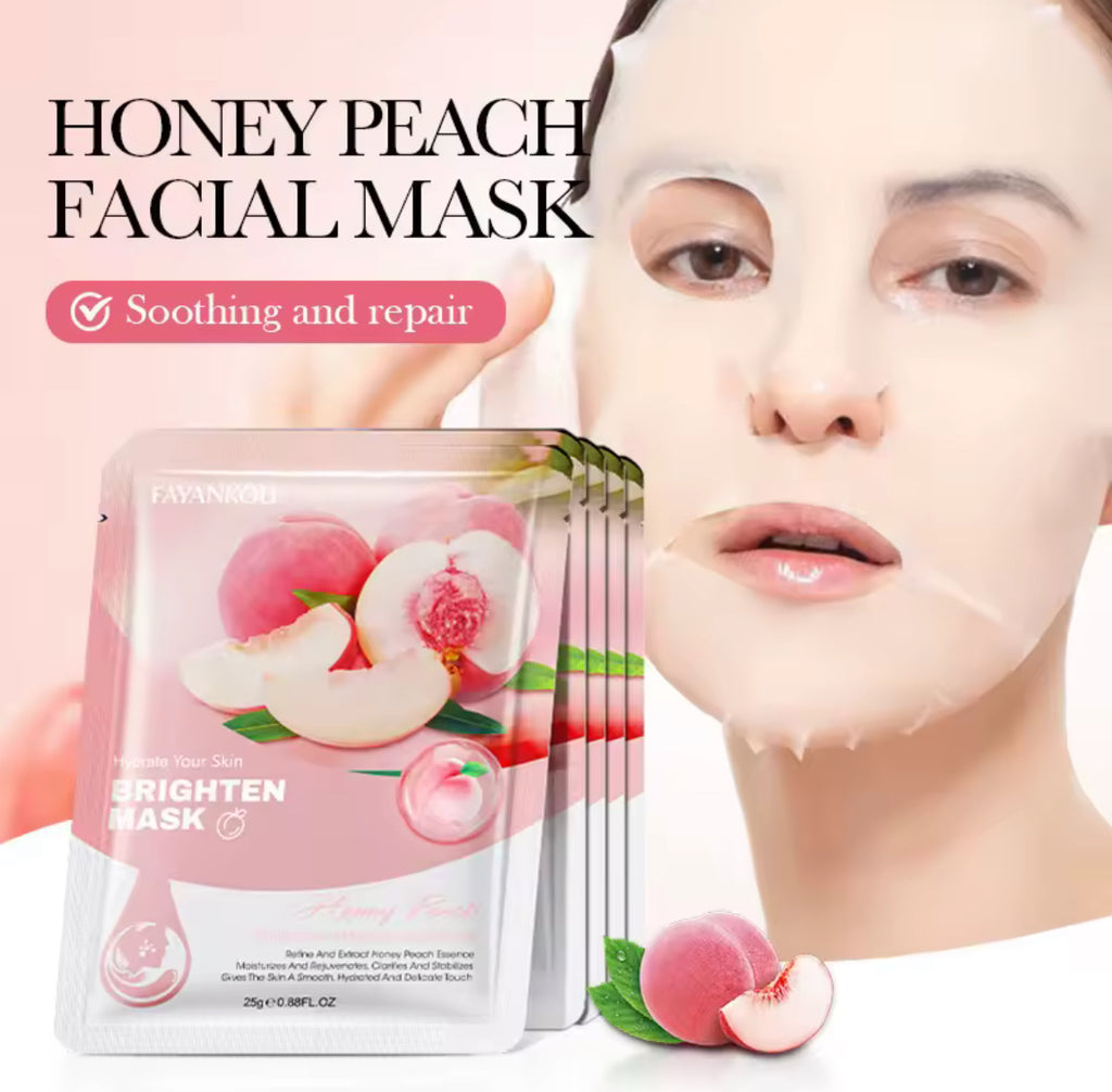 🍓 10 gab. augļu sejas masku komplekts – mitrinošs, barojošs un mirdzumu piešķirošs kopšanas komplekts 🌸