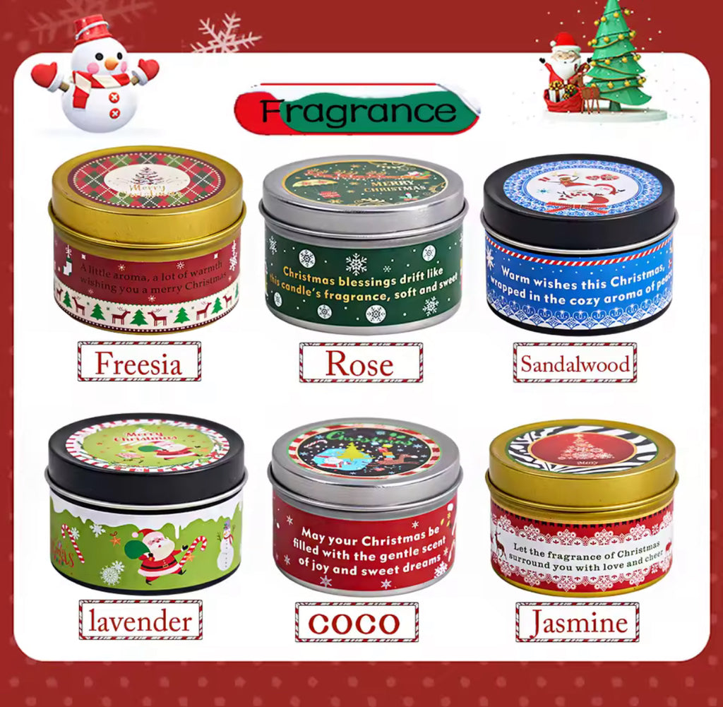 🕯️ Ziemassvētku aromātisko sveču dāvanu komplekts – maigam noskaņam un siltām emocijām 🎁