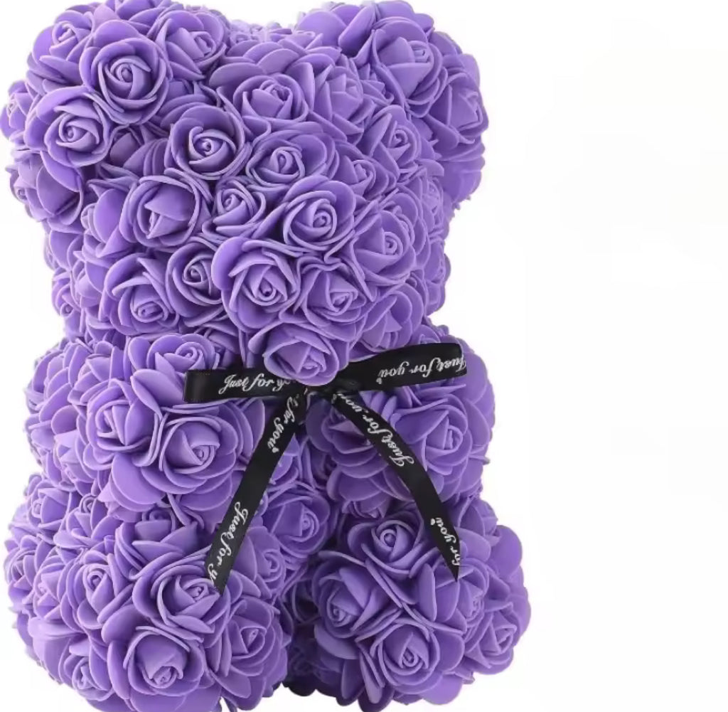 🧸 Mākslīgo Rožu Lācītis – Mūžīgā roze mīlestībai un maigumam 🌹✨