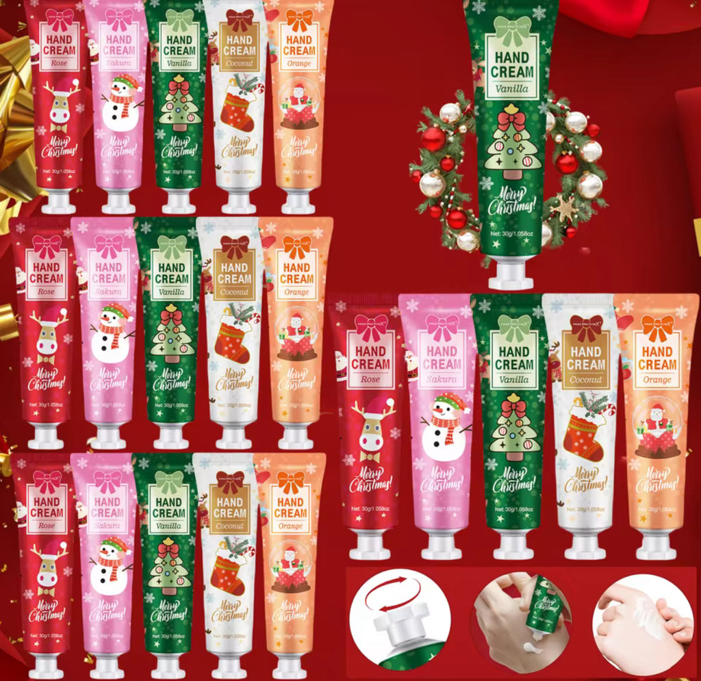 🎄 20 gab. Ziemassvētku roku krēmu dāvanu komplekts – maigām, koptām un mīkstām rokām 🌸👐