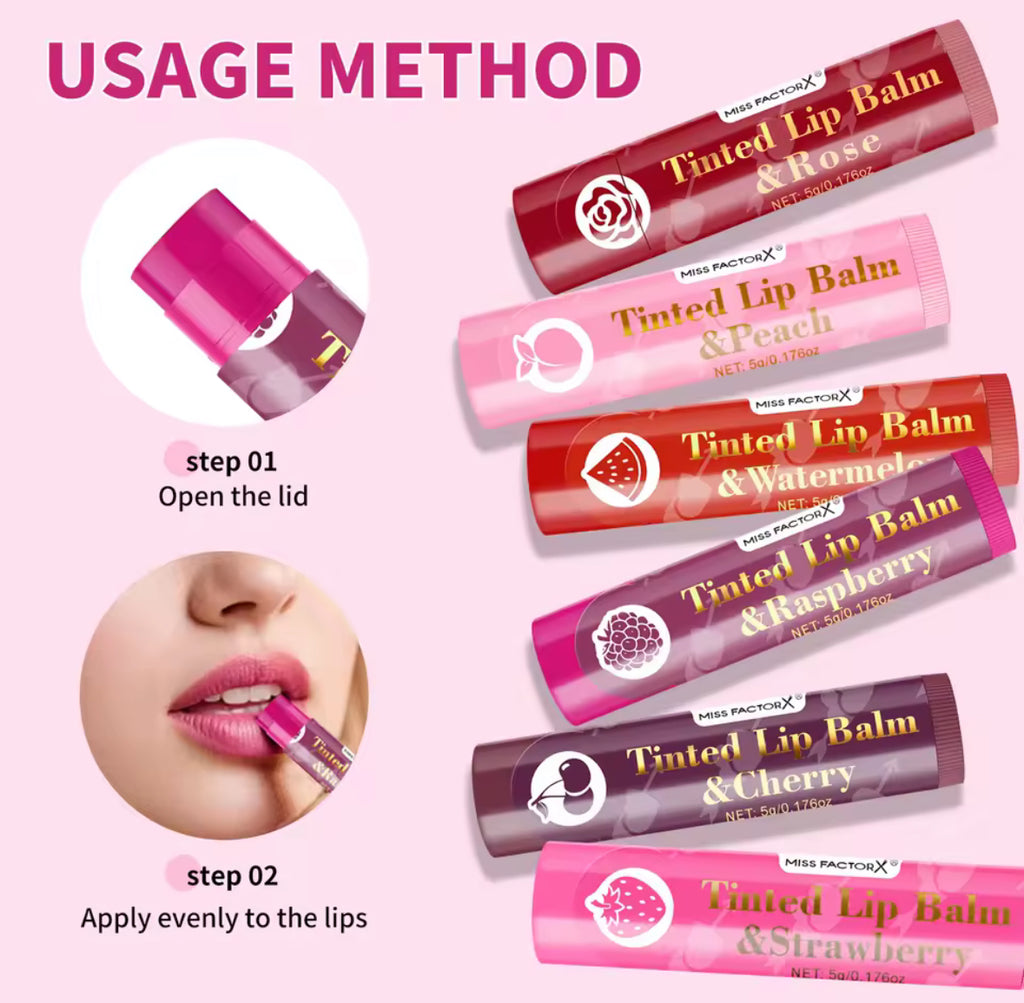 💄 6 gab. lūpu balzamu dāvanu komplekts – maigām un mitrinātām lūpām!