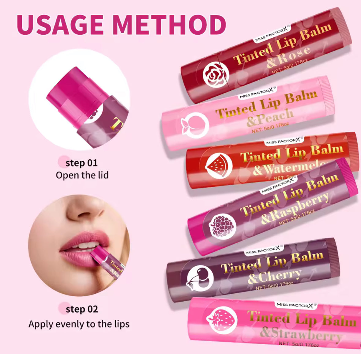 💄 6 gab. lūpu balzamu dāvanu komplekts – maigām un mitrinātām lūpām!